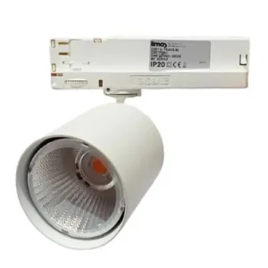 Ilmas Proyector sobre carril LED trifásico 24W 3000K 2590 lúmenes blanco 23517QN1 Última Versión