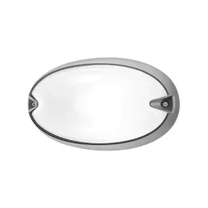 Plafón ovalado Prisma CHIP 25 color gris con casquillo E27 IP55 005704 Descuento