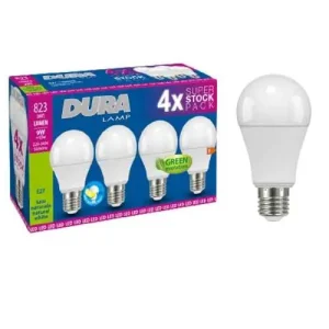 Solo Por Tiempo Limitado Bombilla LED Duralamp 9W E27 4000K 4 piezas A6080N-4