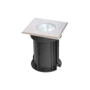 Ocasión Especial Foco empotrable de suelo Poliplast cuadrado con conexión de acero GU10 400878