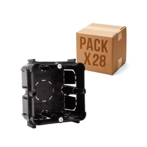 Económico Pack 28 Cajas universales de empotrar enlazable mecanismos