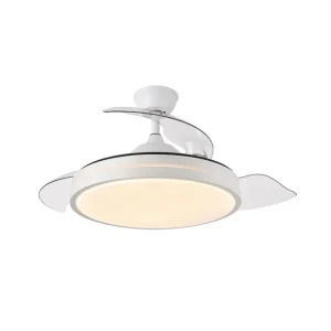 Imprescindible (Must-Have) Ventilador DC Escorpión Blanco 3 Aspas desplegables con luz de 59W CTT