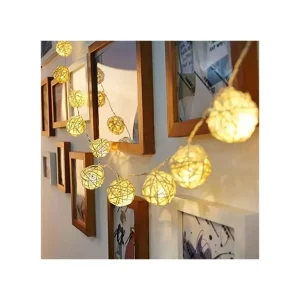 Guirnalda LED de bolas de madera 1,35M Luz cálida Directo De Fábrica