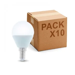 Compra Hoy Pack 10 Bombillas led E-14 esférica 6W 480Lm