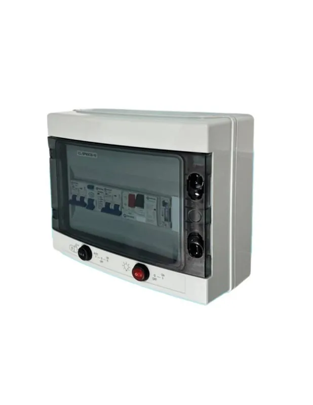 Envío Exprés Cuadro de piscina 10A con transformador 12v 50w reloj + contactor