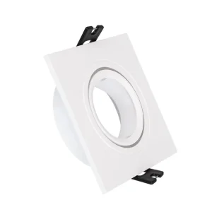 Envío Exprés Ojo de buey Cuadrado orientable Blanco PC Ø75