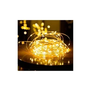 Última Versión Guirnalda alambre LED 2M 2xCR2032 Luz cálida