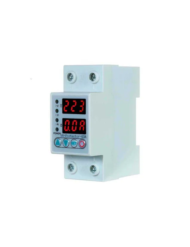 Protector sobretensión permanentes 2P ajustable sobre voltaje y bajovoltaje hasta 63A con rearme Envío Inmediato