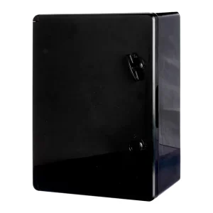 Solo Hoy Armario ABS Negro con placa montaje ABS 300X400X170 Puerta opaca