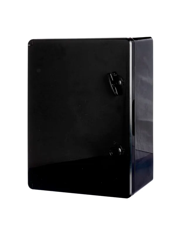 Solo Hoy Armario ABS Negro con placa montaje ABS 300X400X170 Puerta opaca