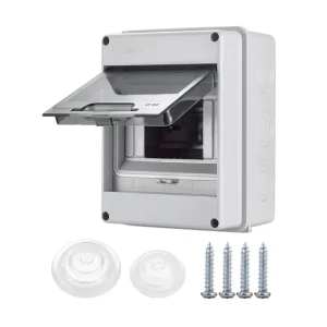 Cuadro estanco con carril DIN para 5 modulos IP65 Novedad