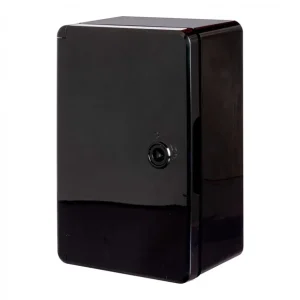 Armario ABS Negro con placa montaje ABS 200X300X130 Puerta opaca Última Versión