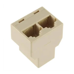 Derivador RJ45 cat hembra 1 entrada 2 salidas Beige Pago Seguro