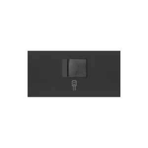 Última Oportunidad SIMON 10000005-238 Tapa V&D plana CG para 1 ventana RJ45 negro mate SIMON 100