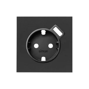Última Versión SIMON 10000049-238 Tapa para base schuko con cargador USB negro mate SIMON 100