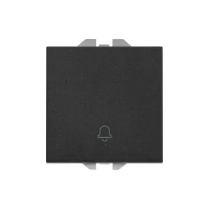 Última Oportunidad SIMON 20000152-098 Pulsador con grabado campana 10A negro mate SIMON 270