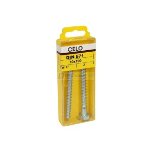APOLO CELO 710100571 Tornillo tirafondo DIN 571 10x100 zincado 2 uds Oferta De Temporada