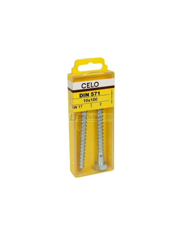 APOLO CELO 710100571 Tornillo tirafondo DIN 571 10x100 zincado 2 uds Oferta De Temporada