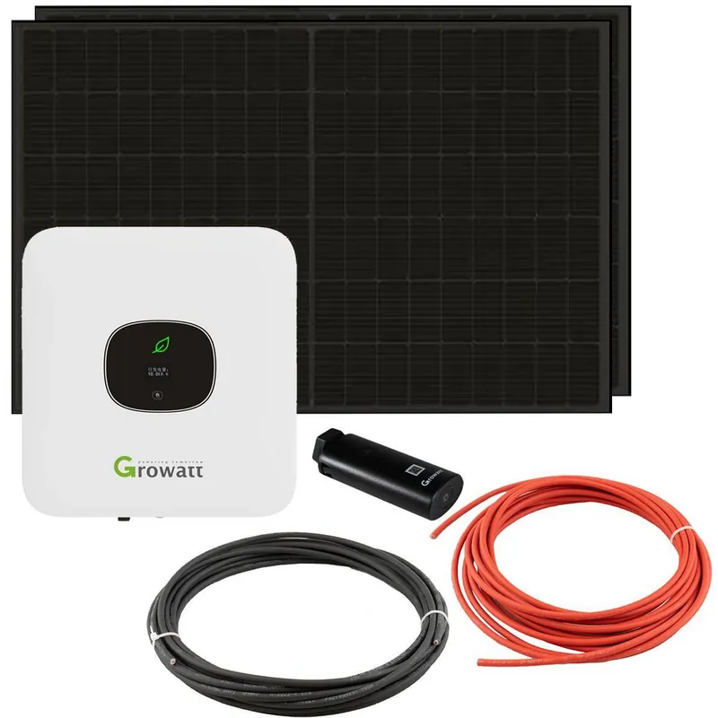 Entrega Rápida Kit solar balcón 600 W Growatt MIC 600 0,6 kW con panel solar de 800 W con enchufe para WiFi listo para usar - Suscribirse al boletín