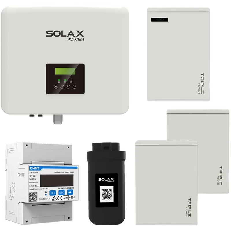 Kit inversor híbrido monofásico SolaX X1 G4 3.7 kW con batería T58 de 17.3 kWh - Suscribirse al boletín Devolución Gratuita
