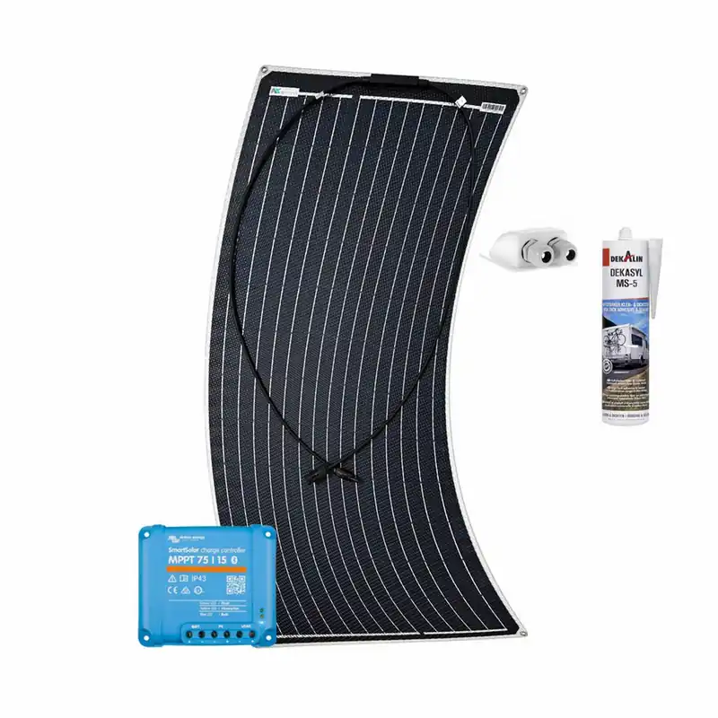 Disponible Ahora Kit solar camper 100W Flex a-Tronix con regulador de carga MPPT Victron - Suscribirse al boletín
