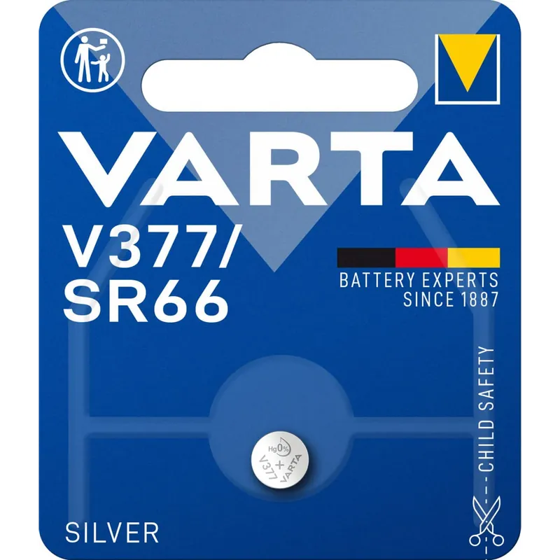 Pila Varta V377Sr66 - 1 Ud 1,55V - Suscribirse al boletín Garantía De Devolución De Dinero