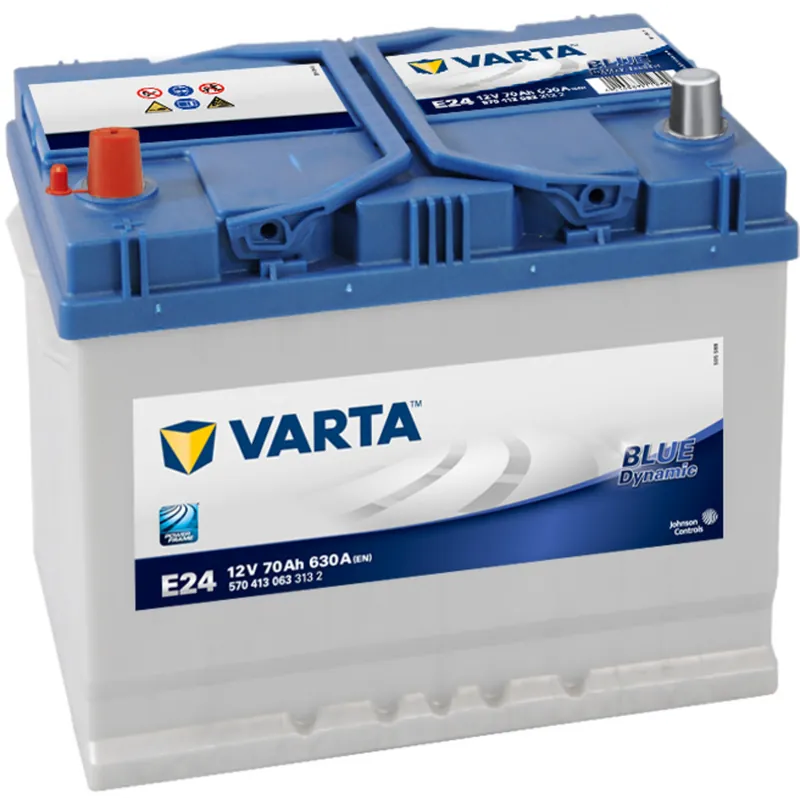 Batería Varta E24 Blue Dynamic. 12V - 70Ah/630A (EN) 570 413 063 313 2 Caja D26 - Suscribirse al boletín Descuento