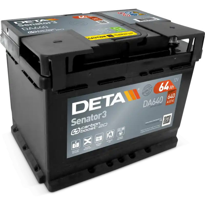 Batería Deta DA640 Senator 3. 12V - 64Ah/640A (EN) Caja L2 - Suscribirse al boletín Promoción