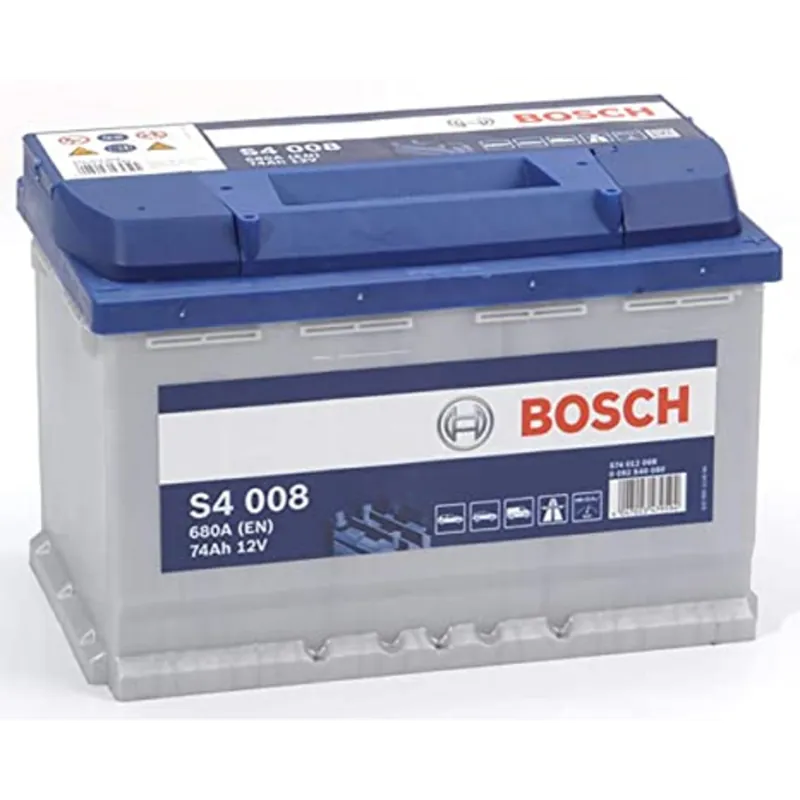 Devolución Gratuita Batería Bosch S4008 S4. 12V - 74Ah/680A (EN) Caja L3 - Suscribirse al boletín