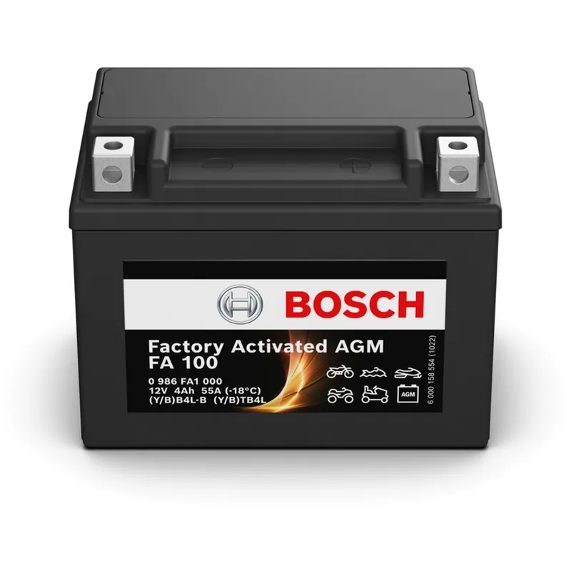 Precio De Fábrica Batería Bosch FA100 - AGM. Tecnología AGM. 12V - 4Ah/55A (EN) - Suscribirse al boletín