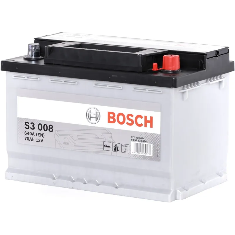 Certificado Batería Bosch S3008 S3 - 12V. 12V - 70Ah/640A (EN) Caja L3 - Suscribirse al boletín