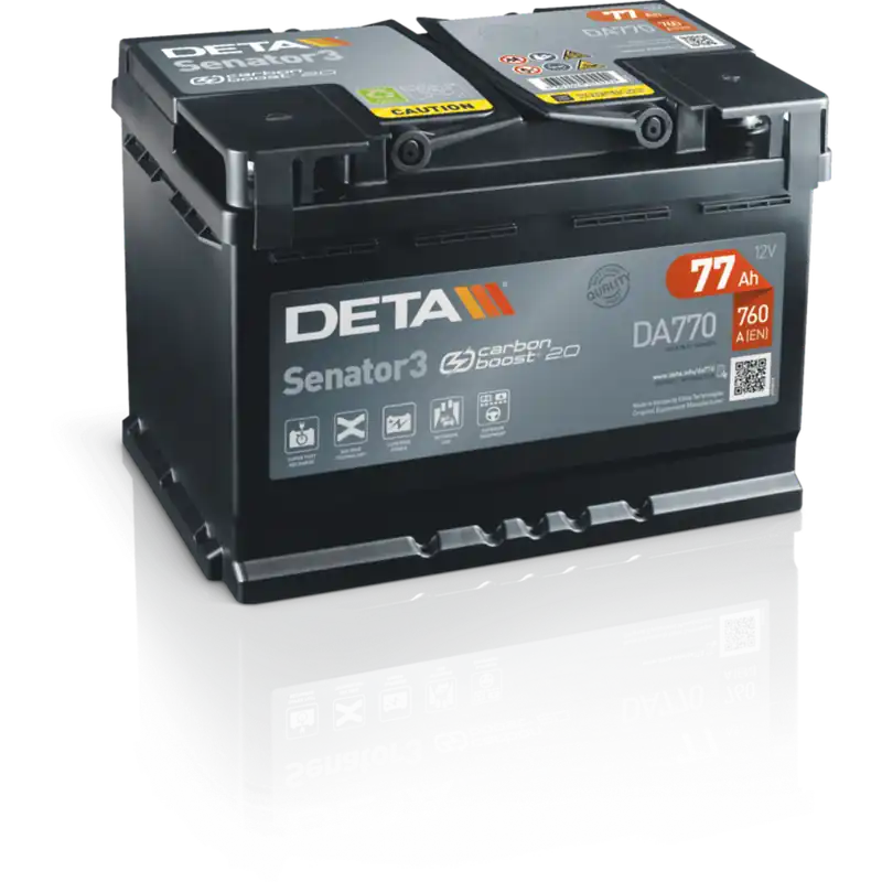 Batería Deta DA770 Senator 3. 12V - 77Ah/760A (EN) Caja L3 - Suscribirse al boletín Rebajas