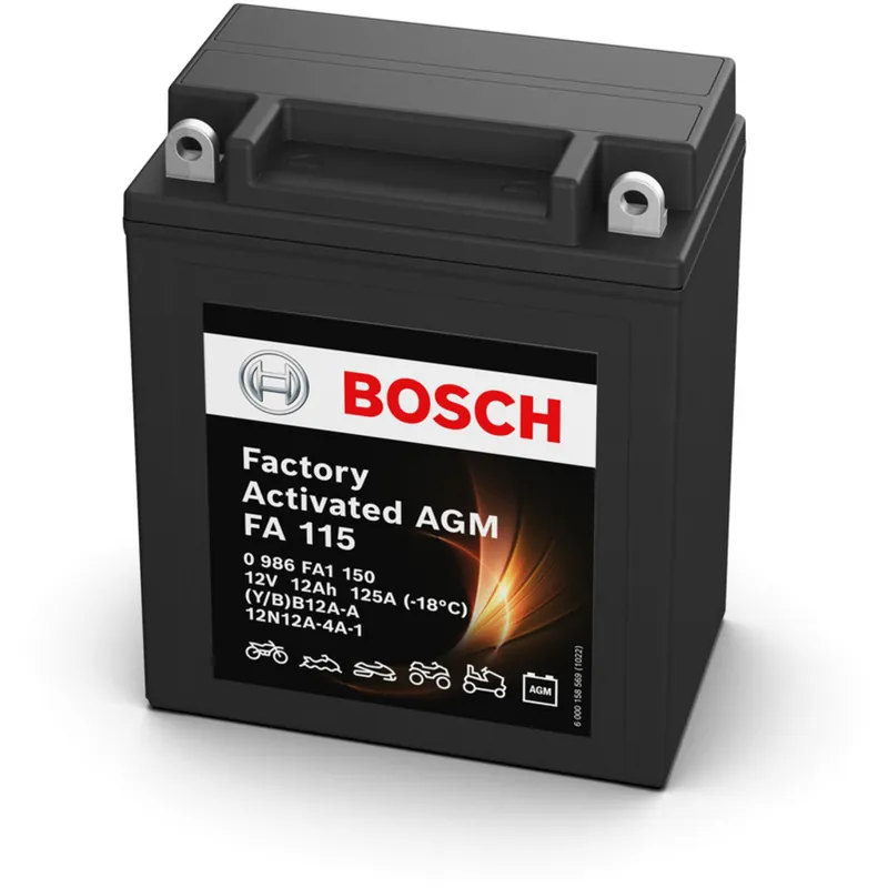 Batería Bosch FA115 - AGM. Tecnología AGM. 12V - 12Ah/125A (EN) - Suscribirse al boletín Precio Bajo