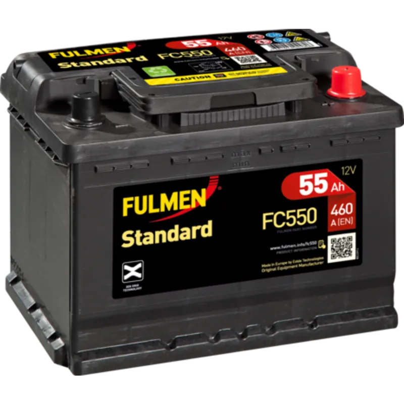 Batería Fulmen FC550 Classic. 12V - 55Ah/460A (EN) Caja L2 - Suscribirse al boletín Novedad