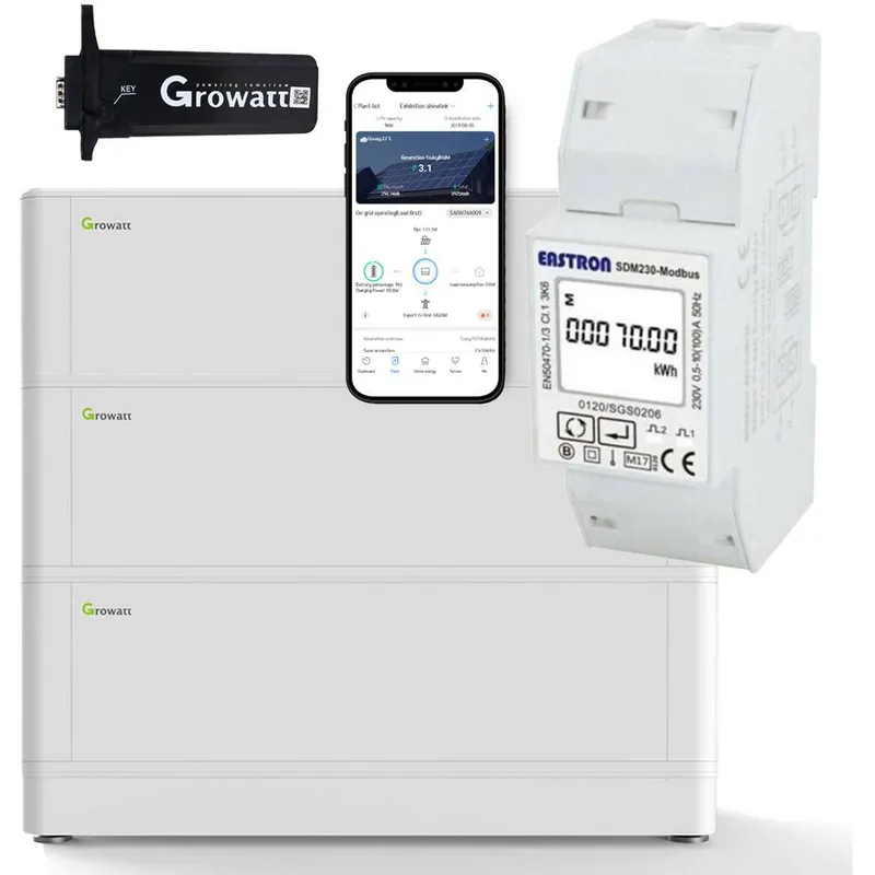 Batería solar de bajo voltaje Growatt ARK 7.6 kWh incl. Antena WiFi + Vatímetro - Suscribirse al boletín Garantía De Devolución De Dinero