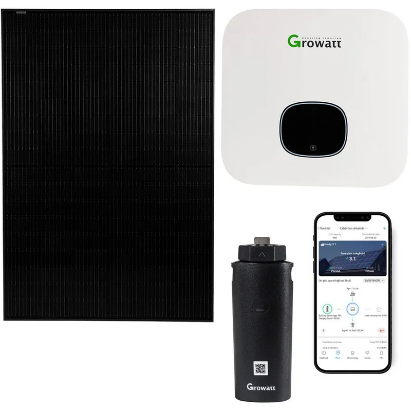 Mini kit solar Growatt 3200 W con inversor de 3 kW MIN 3000TL-XH - Suscribirse al boletín Solo Por Tiempo Limitado