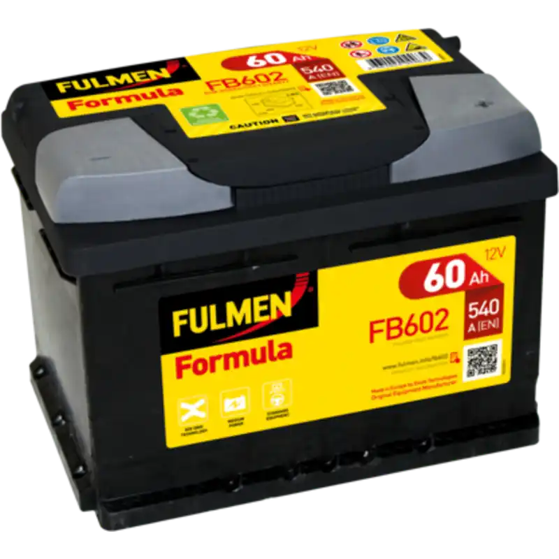Stock Limitado Batería Fulmen FB602 Formula. 12V - 60Ah/540A (EN) Caja LB2 - Suscribirse al boletín
