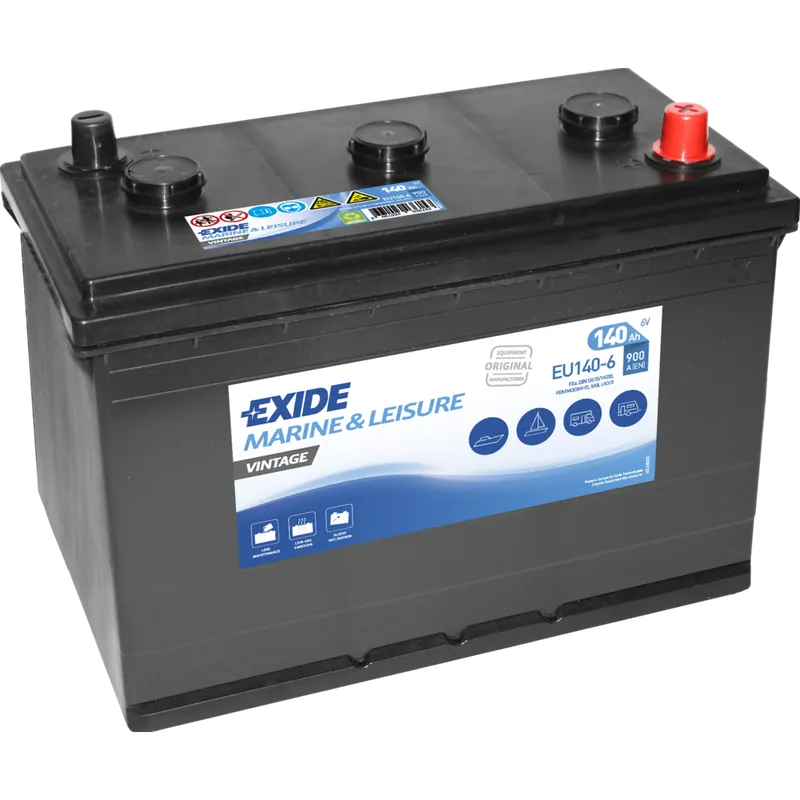 Envío Exprés Batería Exide EU140-6 Marina Vintage. 6V - 140Ah/900A (EN) (257x175x236mm) - Suscribirse al boletín