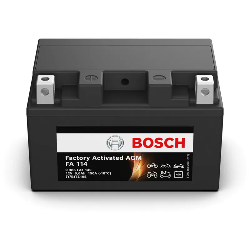 Promoción Batería Bosch FA114 - AGM. Tecnología AGM. 12V - 8.6Ah/150A (EN) - Suscribirse al boletín