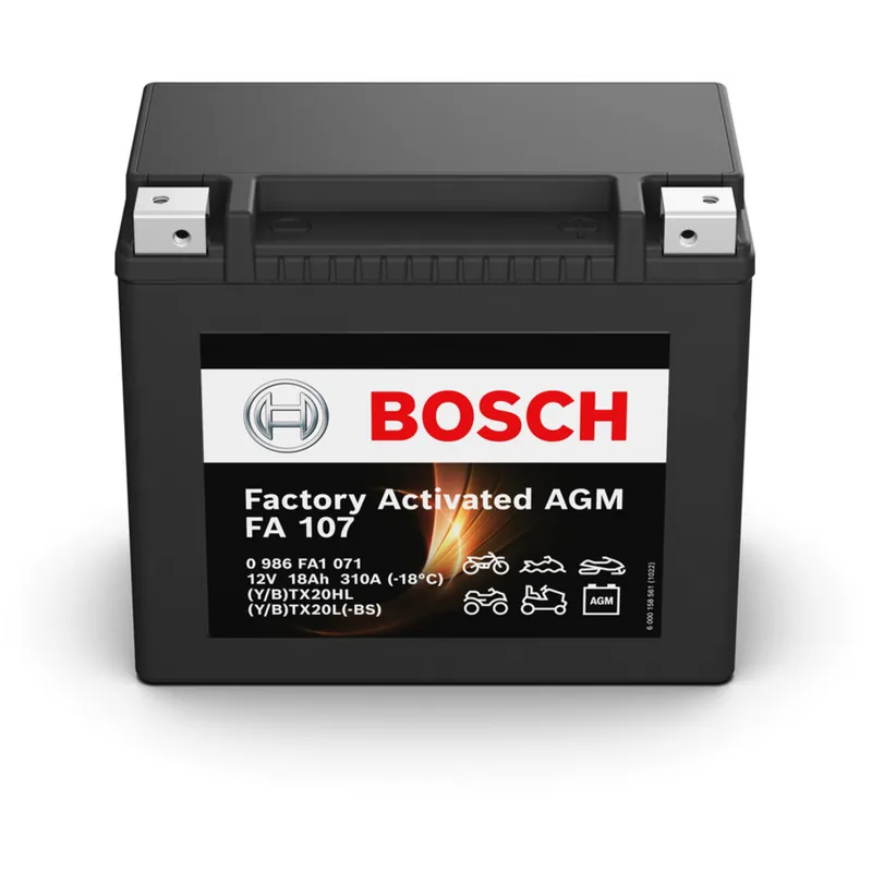 Batería Bosch FA107 - AGM. Tecnología AGM. 12V - 18Ah/310A (EN) - Suscribirse al boletín Ocasión Especial