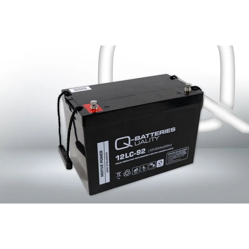 Batería Qbatteries 12LC-92 Agm Deep Cycle Battery. Tecnología AGM. 12V - 93Ah (307x169x211mm) - Suscribirse al boletín Comprar En Línea