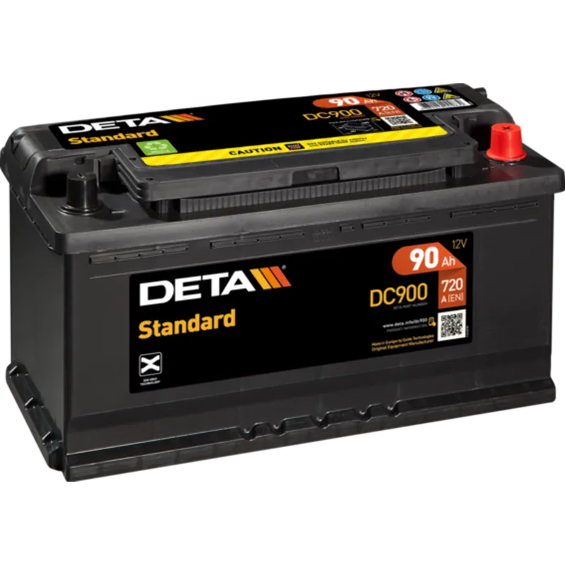 Envío Exprés Batería Deta DC900 Standard. 12V - 90Ah/720A (EN) Caja L5 - Suscribirse al boletín