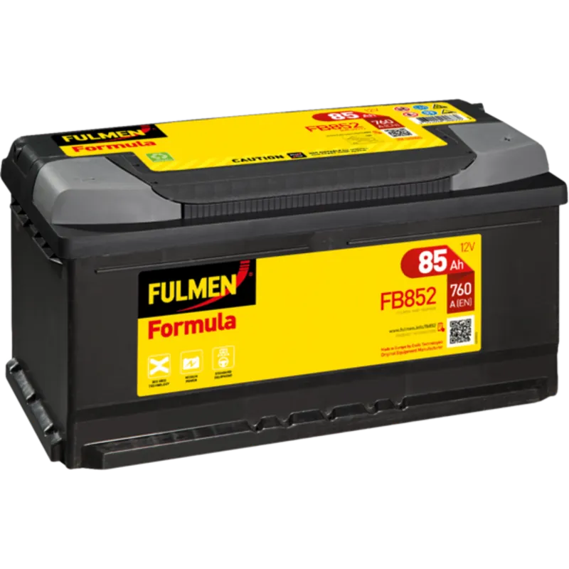 Batería Fulmen FB852 Formula. 12V - 85Ah/760A (EN) Caja LB5 - Suscribirse al boletín Certificado