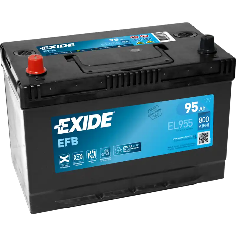 A Buen Precio Batería Exide EL955 Efb. Tecnología EFB. 12V - 95Ah/800A (EN) Caja D31 - Suscribirse al boletín
