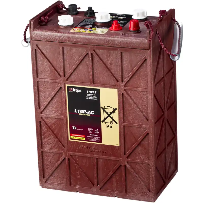 Batería Trojan L-16P-AC 6 Volt Deep-Cycle. 6V - 420Ah (295x178x424mm) - Suscribirse al boletín Devolución Gratuita
