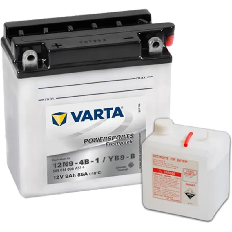 Imprescindible (Must-Have) Batería Varta 12N9-4B-1 Motocicleta. 12V - 9Ah/80A (EN) (136x76x139mm) - Suscribirse al boletín