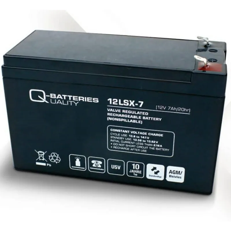 Batería Qbatteries 12LSX-7 Agm Long Life. Tecnología AGM. 12V - 7Ah (151x65x94mm) - Suscribirse al boletín Promoción