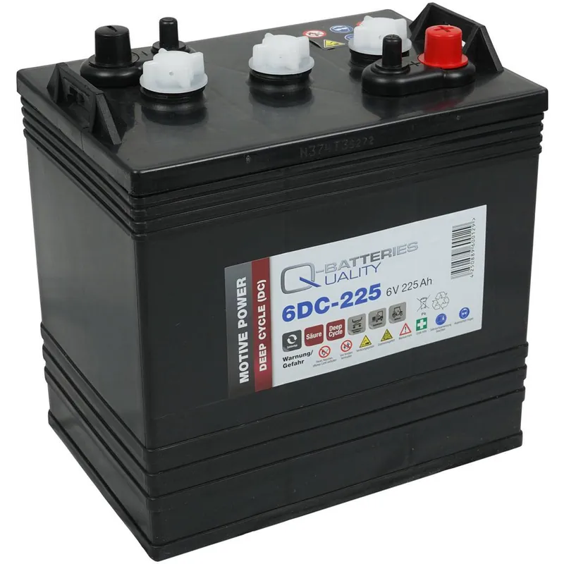 Batería Qbatteries 6DC-225 Deep Cycle Battery. 6V - 225Ah (260x180x275mm) - Suscribirse al boletín No Te Lo Pierdas