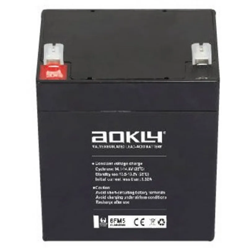 Mejor Precio Batería Aokly 6FM5 Agm Vrla Battery. Tecnología AGM. 12V - 5Ah (90x70x102mm) - Suscribirse al boletín