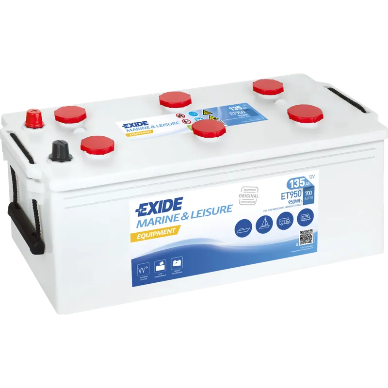 Alta Calidad Batería Exide ET950 Marina Dual. 12V - 135Ah/700A (EN) Caja A - Suscribirse al boletín